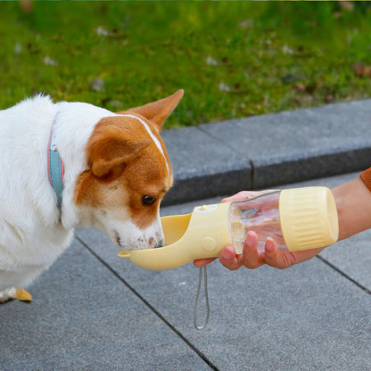 2 in 1 Portable Dog Water Bottle for Small Big Dogs Cat Outdoor Leak-Proof Puppy Drinking Bowl with Food Container Pets Feeder Pet Products